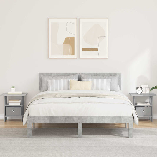 Bedside Table 2 pcs Concrete Grey 41 x 40 x 45 cm