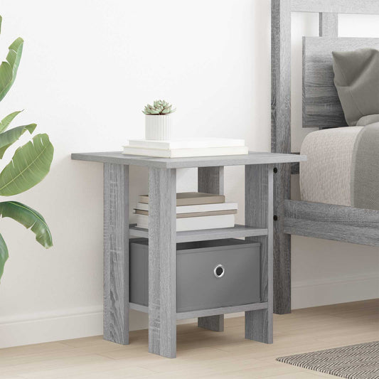 Bedside Table Grey Sonoma 41 x 40 x 45 cm Engineered Wood