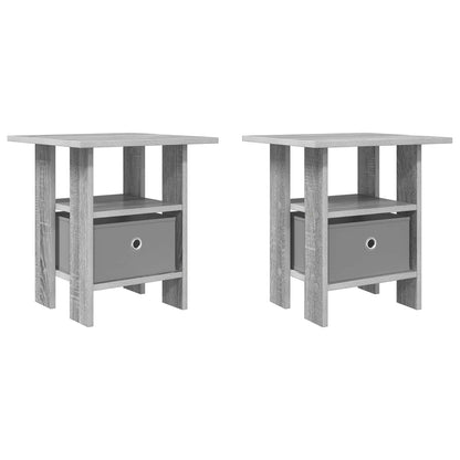 Bedside Table 2 pcs Grey Sonoma 41 x 40 x 45 cm Engineered Wood