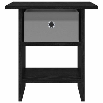 Bedside Table 2 pcs Black Oak 41 x 40 x 45 cm Engineered Wood