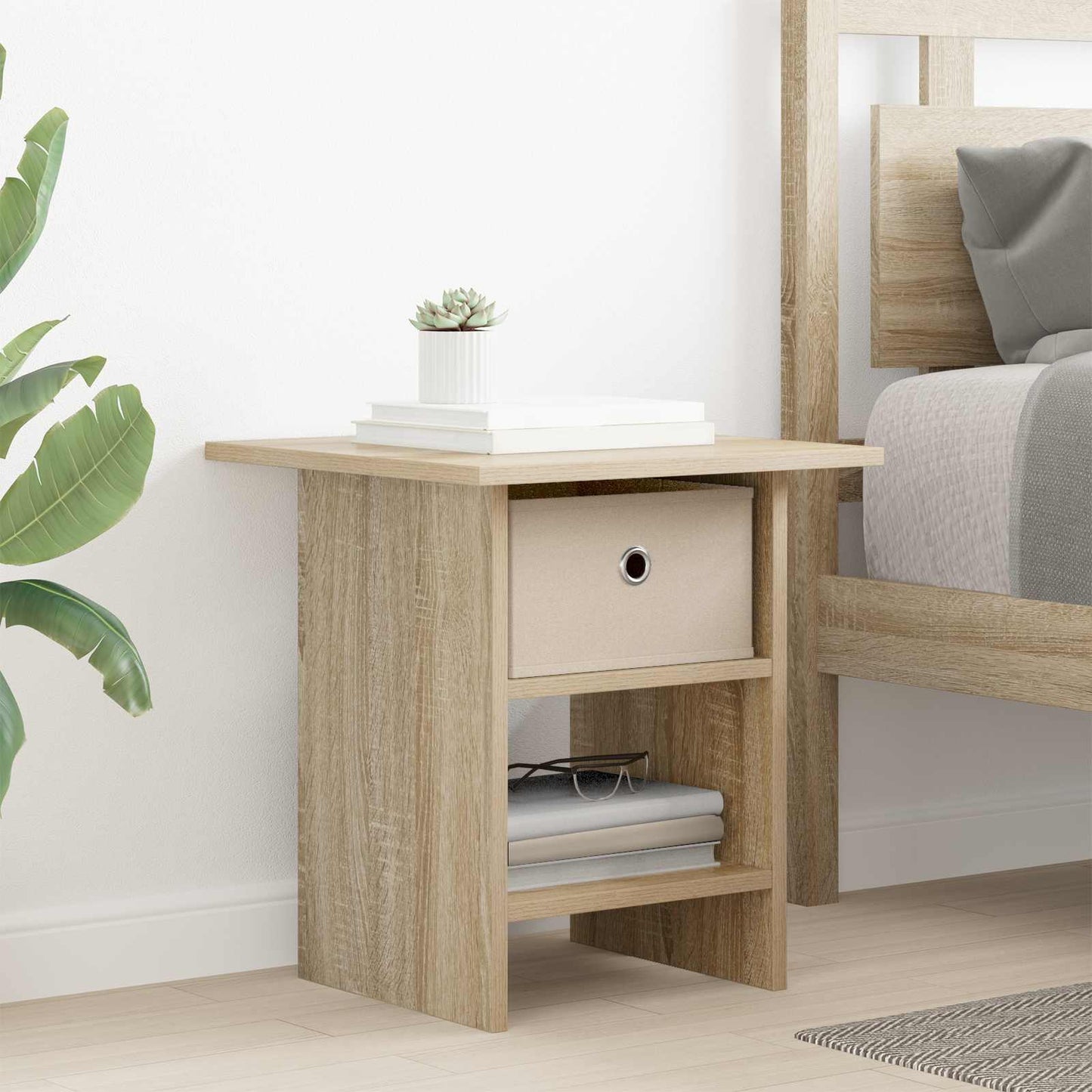 Bedside Table Sonoma Oak 41 x 40 x 45 cm Engineered Wood