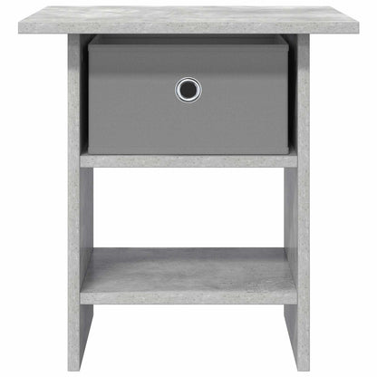 Bedside Table Concrete Grey 41 x 40 x 45 cm Engineered Wood