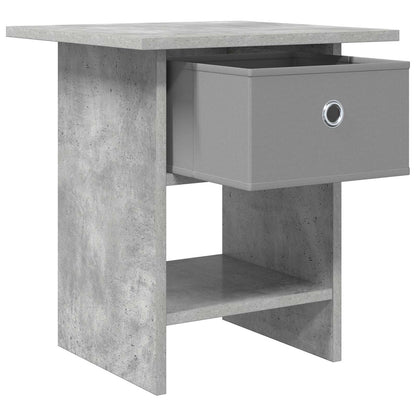 Bedside Table with Drawer 2 pcs Concrete Grey 41 x 40 x 45 cm