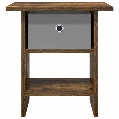Bedside Table 2 pcs Smoked Oak 41 x 40 x 45 cm Engineered Wood