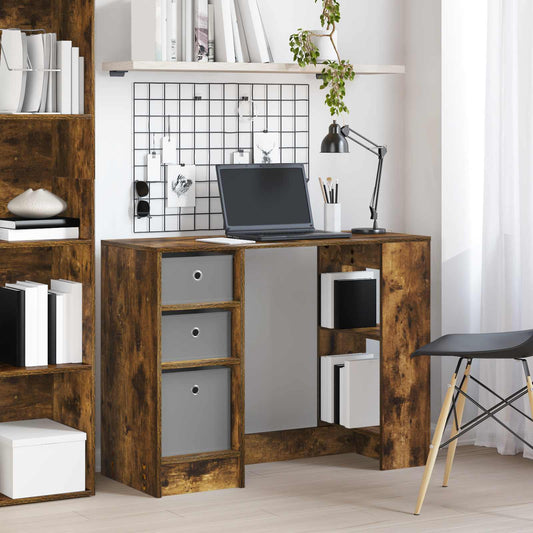 Desk Smoked Oak 100 x 40 x 75 cm Engineered Wood