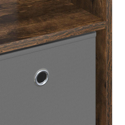 Sideboard with Drawer Smoked Oak 88.5 x 29 x 84.5 cm