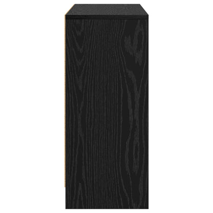 Sideboard with Drawer Black Oak 88.5 x 27.5 x 63.5 cm