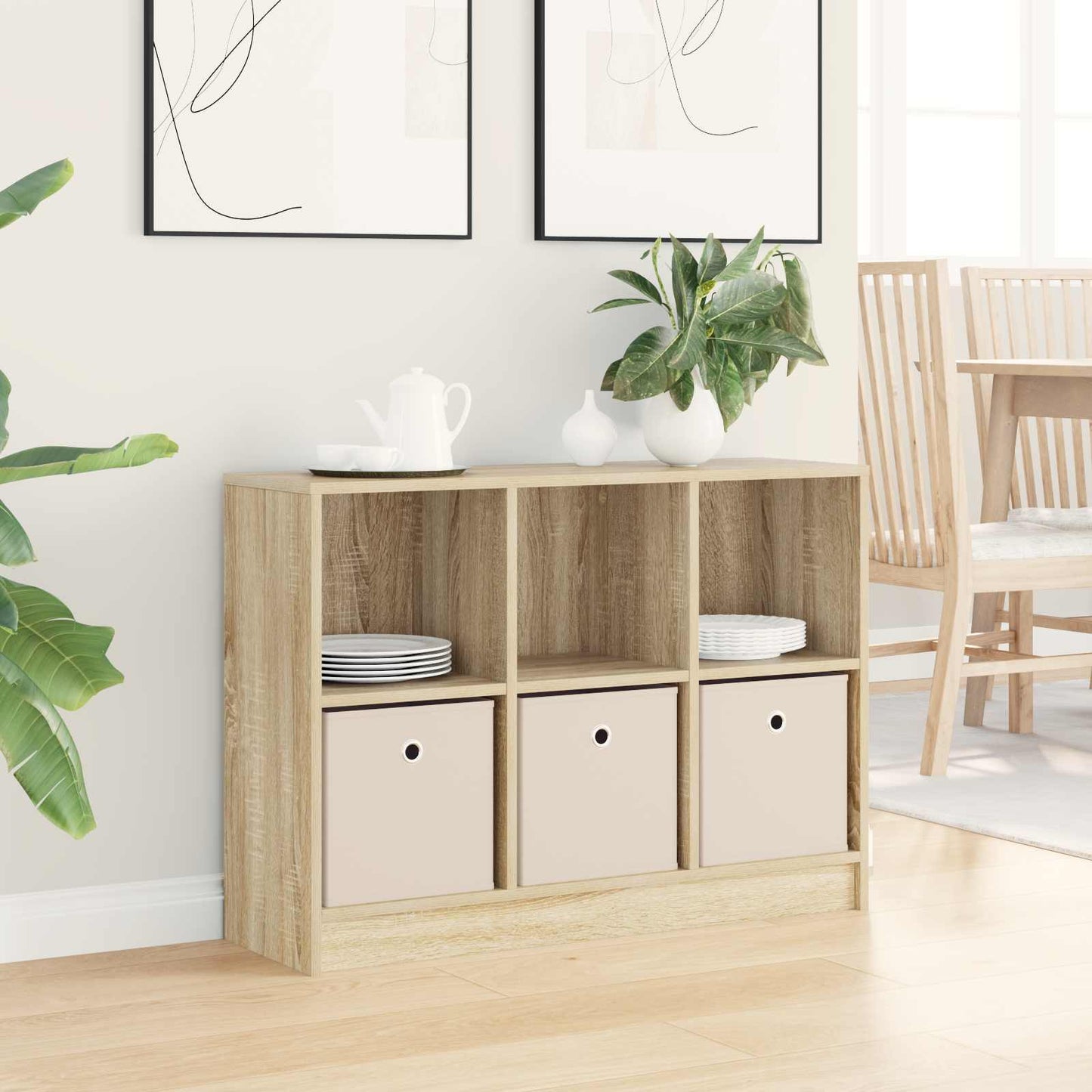 Sideboard with Drawer Sonoma Oak 88.5 x 27.5 x 63.5 cm