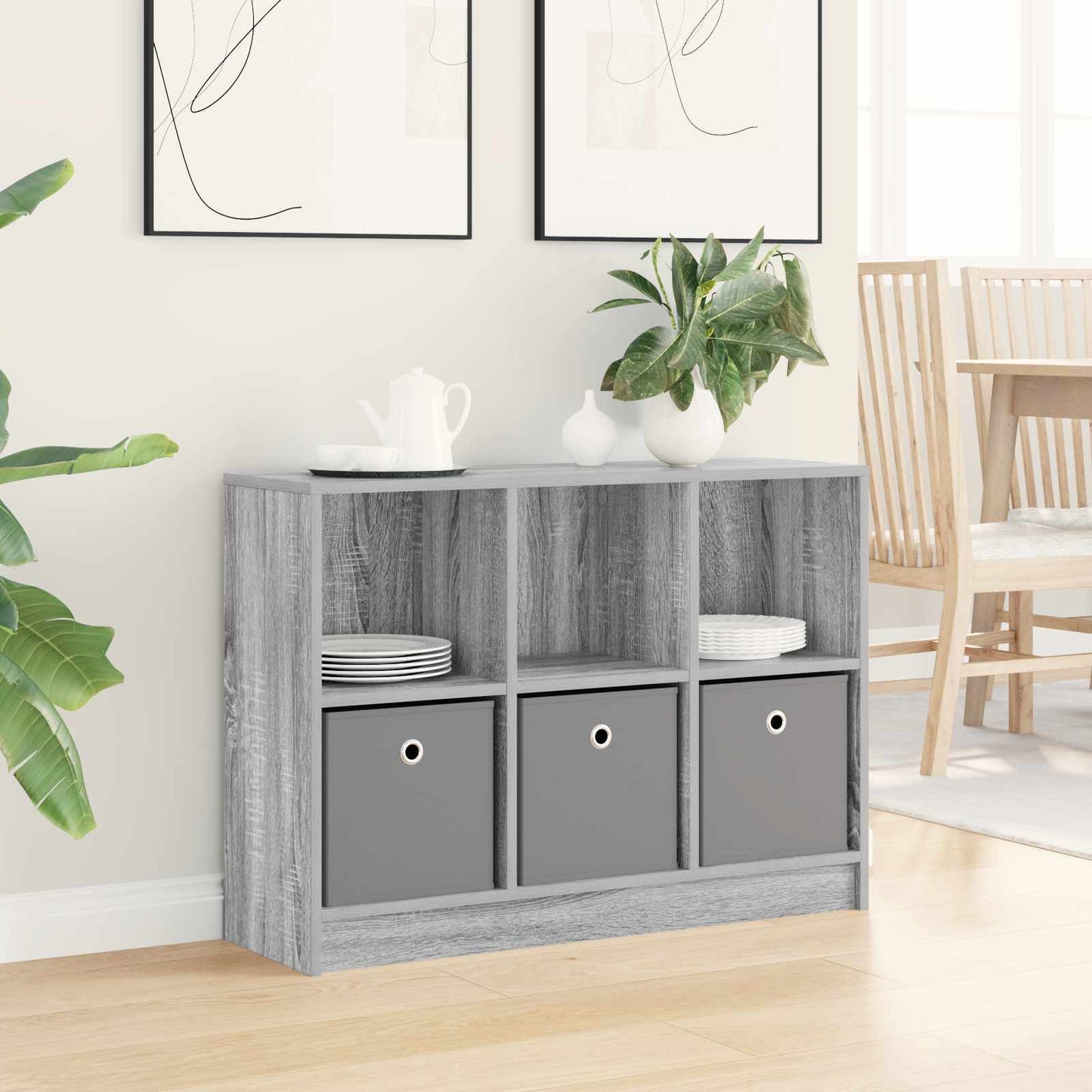 Sideboard with Drawer Grey Sonoma 88.5 x 27.5 x 63.5 cm