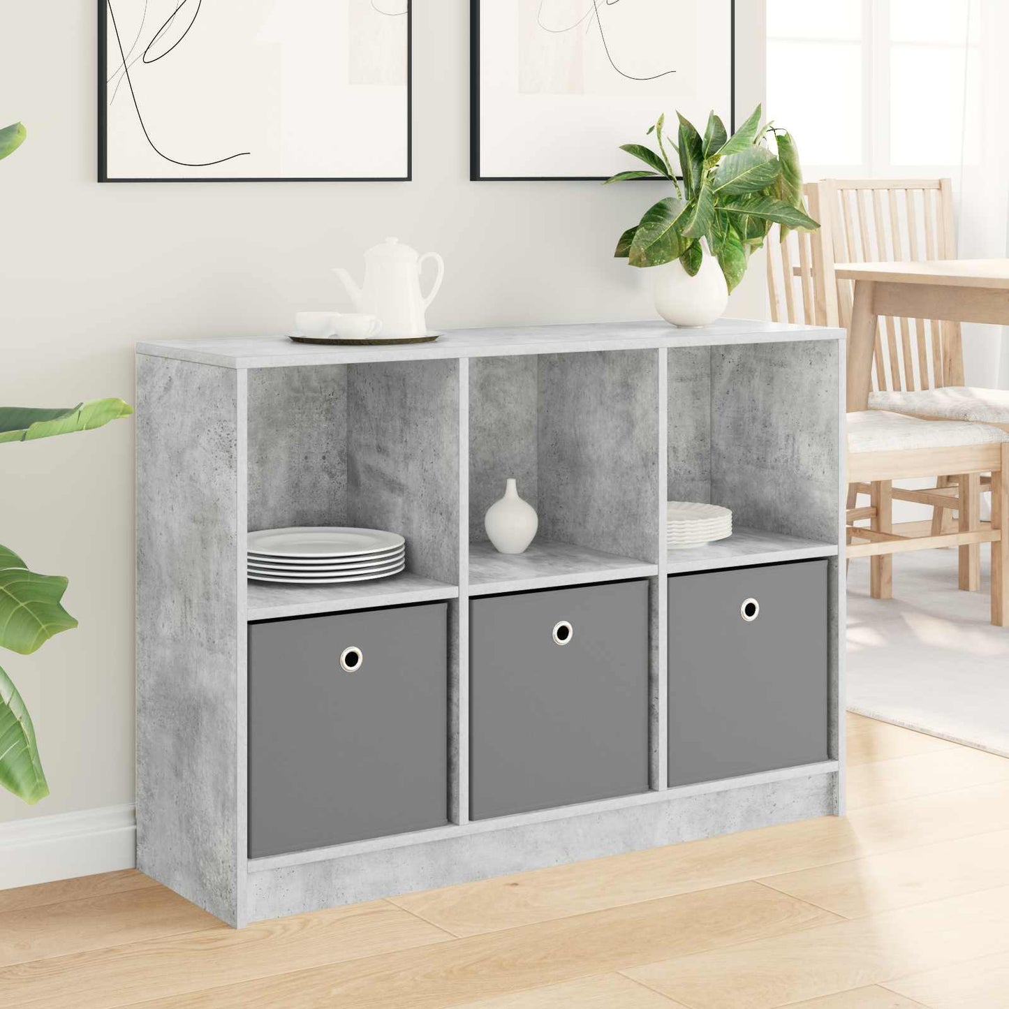 Sideboard with Drawer Concrete Grey 102 x 32 x 73.5 cm