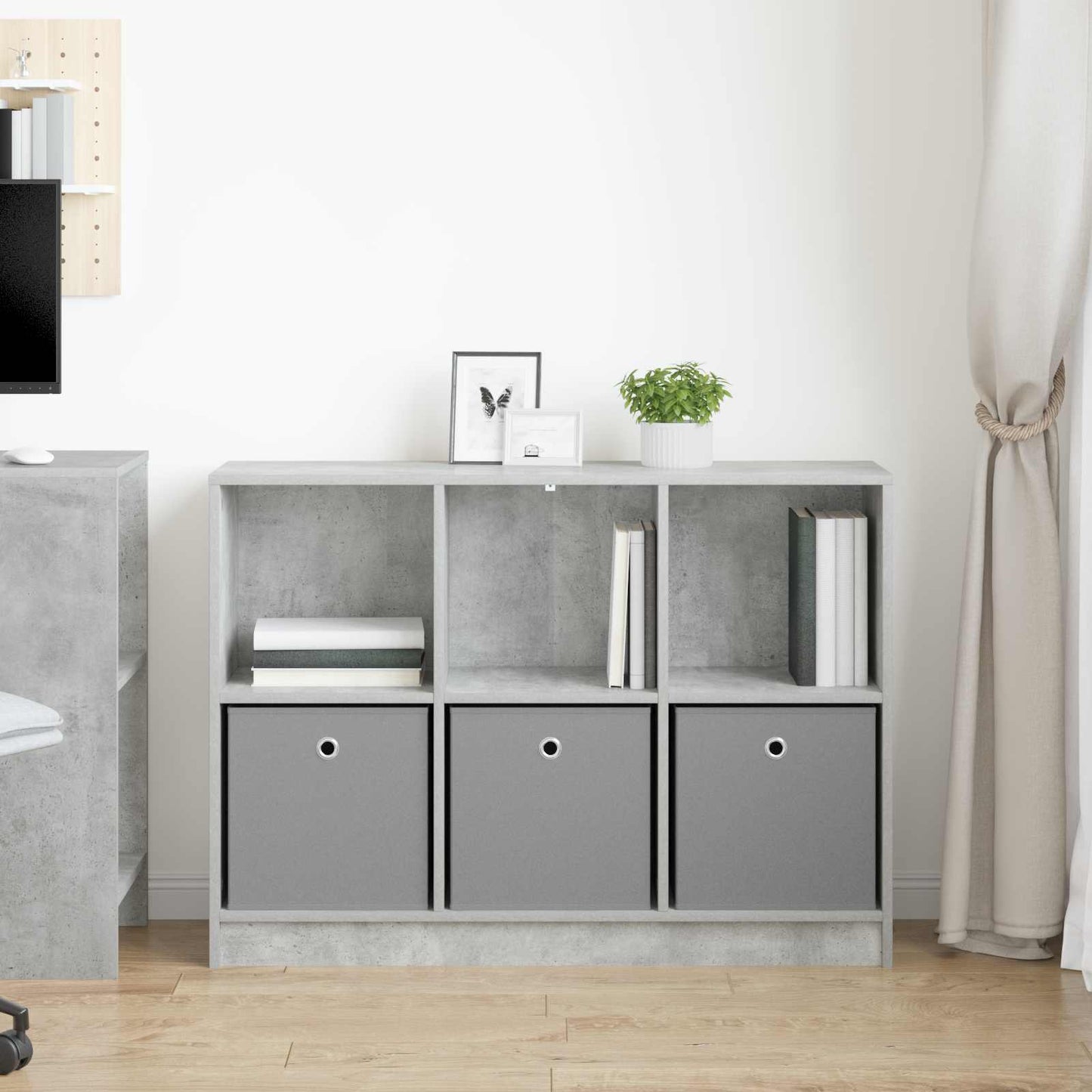Sideboard with Drawer Concrete Grey 102 x 32 x 73.5 cm
