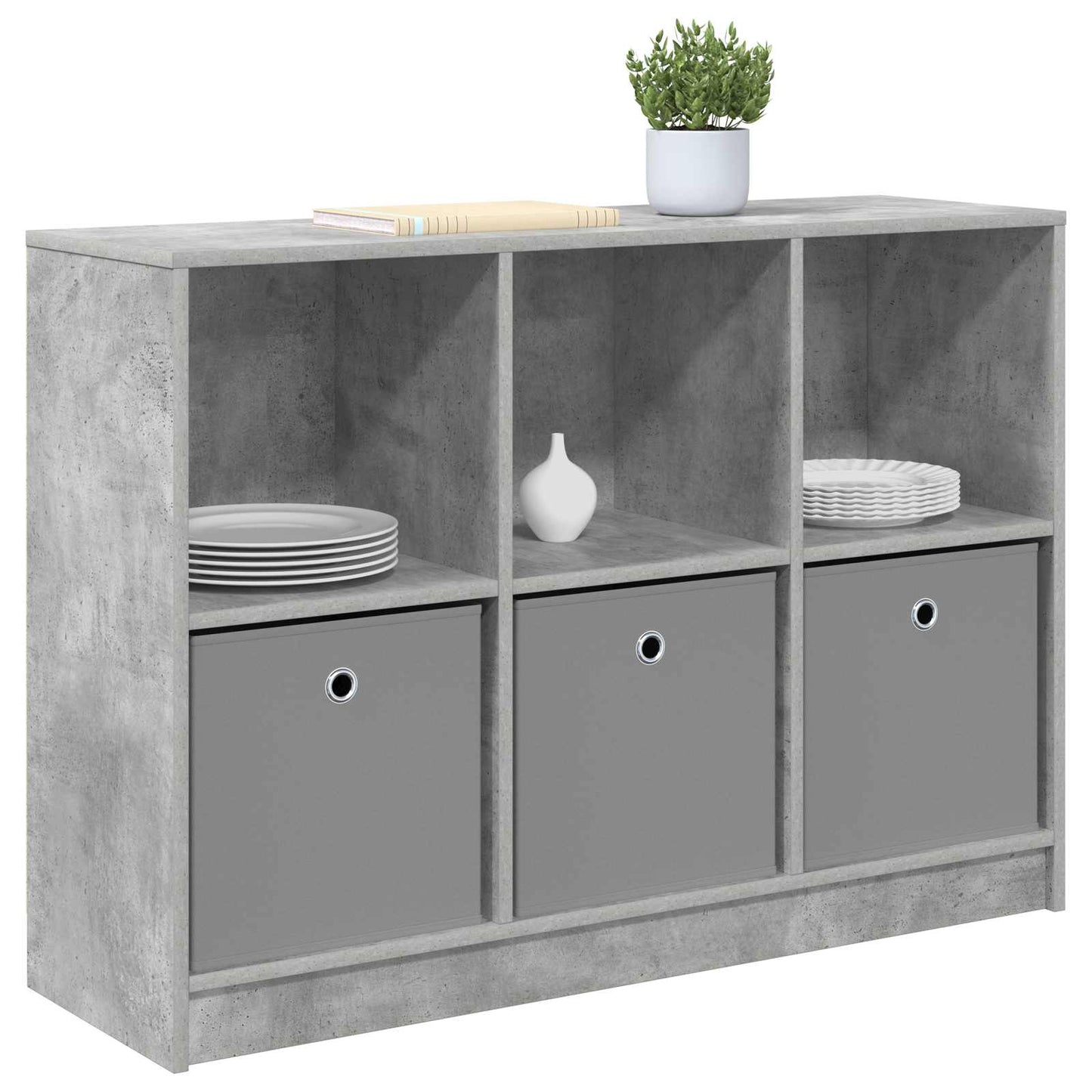 Sideboard with Drawer Concrete Grey 102 x 32 x 73.5 cm