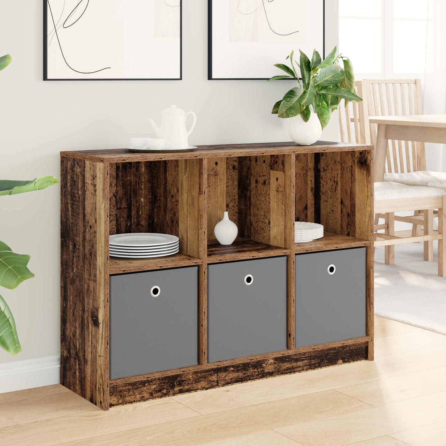 Sideboard with Drawer Old Wood 102 x 32 x 73.5 cm