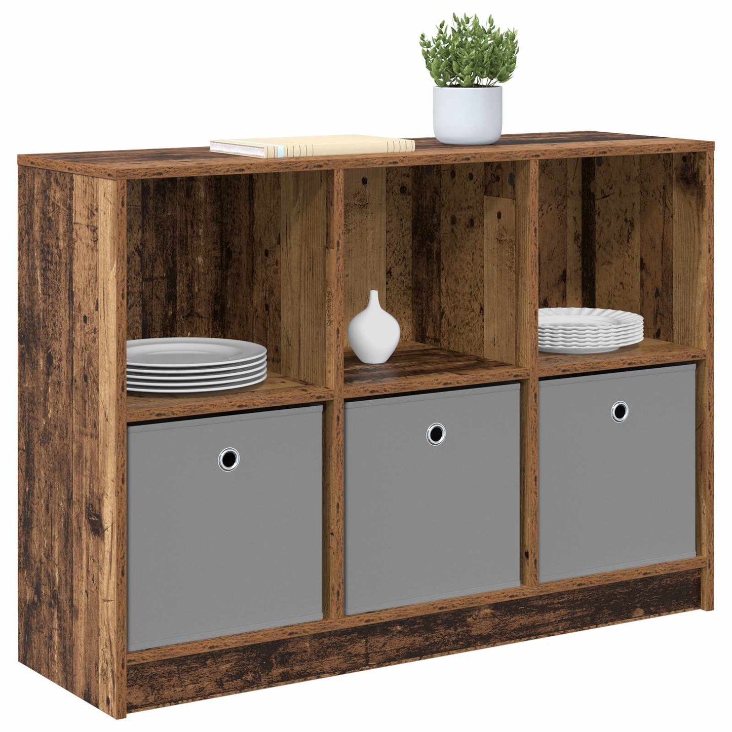 Sideboard with Drawer Old Wood 102 x 32 x 73.5 cm
