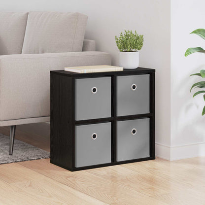 Sideboard with Drawer Black Oak 49.5 x 22 x 47 cm
