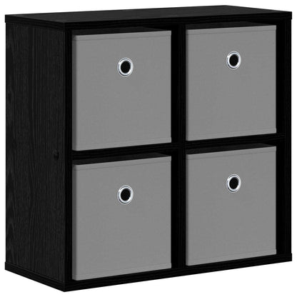 Sideboard with Drawer Black Oak 49.5 x 22 x 47 cm