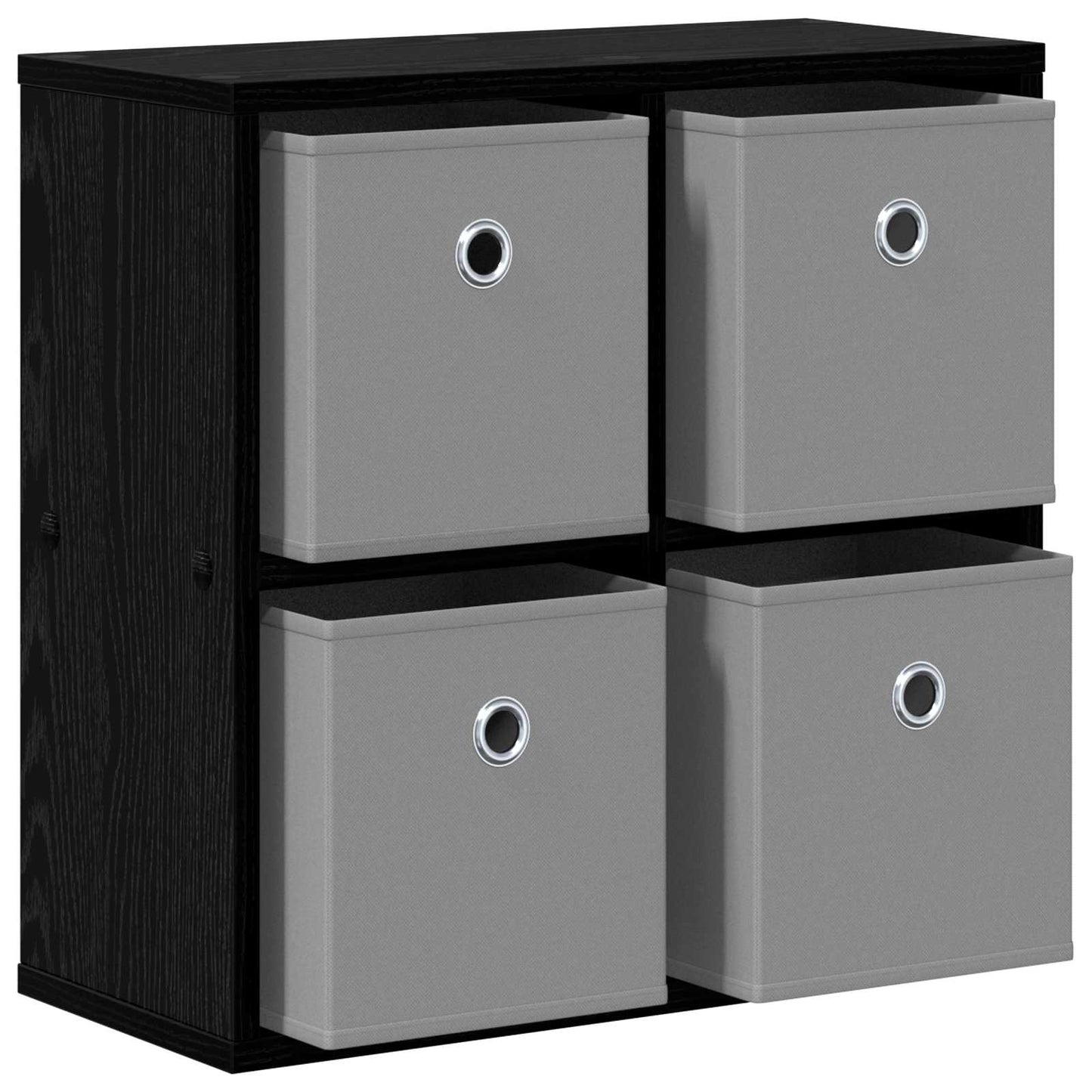 Sideboard with Drawer Black Oak 49.5 x 22 x 47 cm