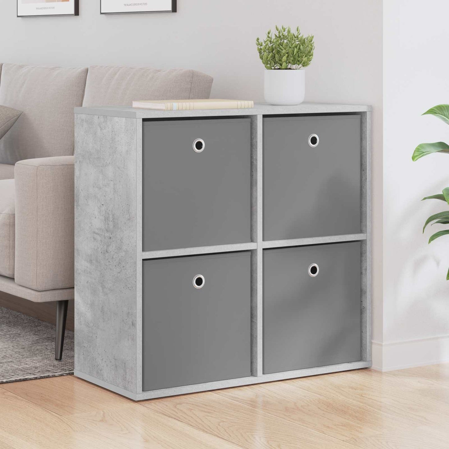 Sideboard with Drawer Concrete Grey 68.5 x 32 x 67 cm