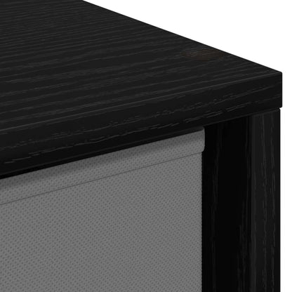 Sideboard with Drawer Black Oak 30.5 x 27 x 84.5 cm