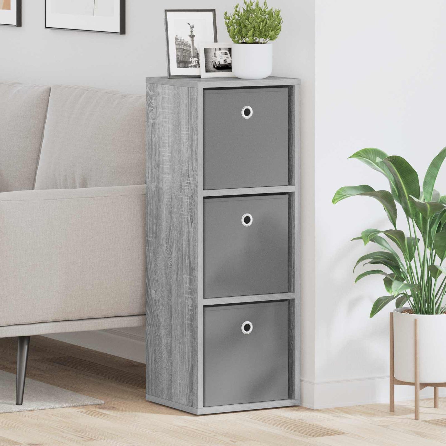 Sideboard with Drawer Grey Sonoma 30.5 x 27 x 84.5 cm