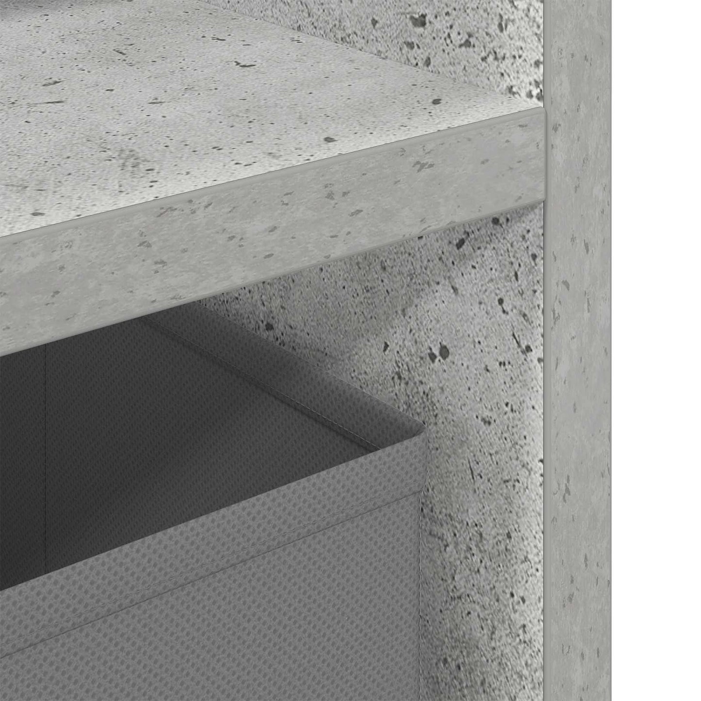 Lowboard with Drawer Concrete Grey 72 x 22.5 x 38 cm