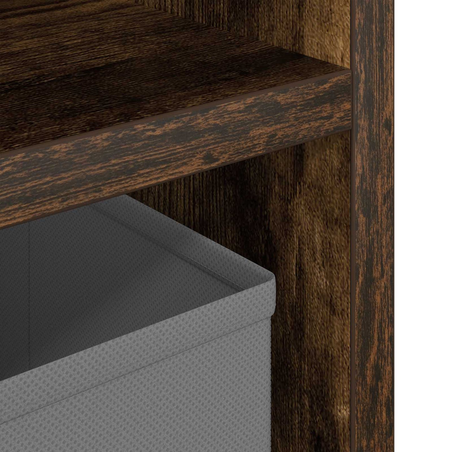 Lowboard with Drawer Smoked Oak 72 x 22.5 x 38 cm