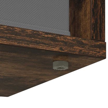 Lowboard with Drawer Smoked Oak 72 x 22.5 x 38 cm