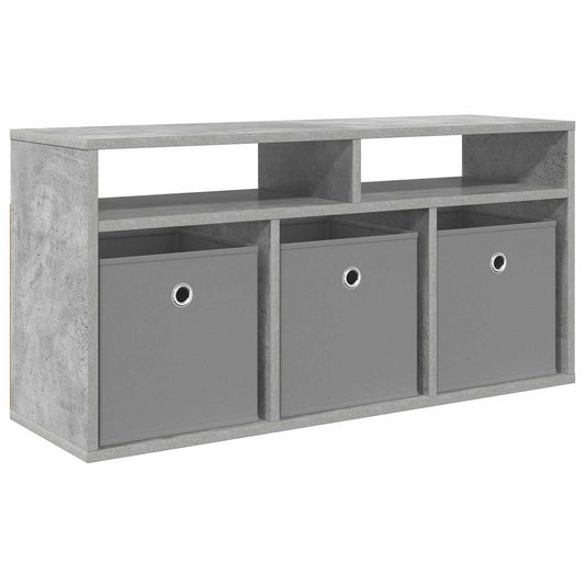 Lowboard with Drawer Concrete Grey 87 x 27.5 x 43 cm