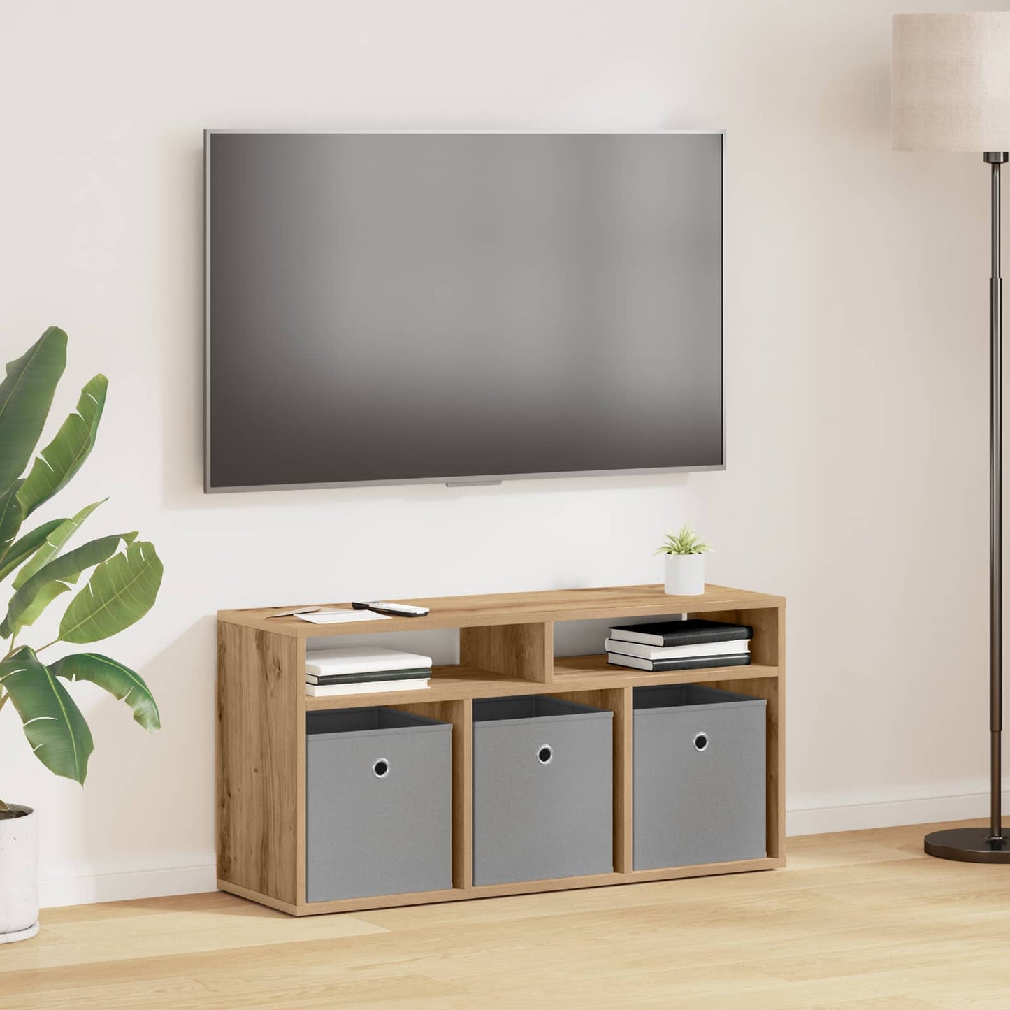 Lowboard 87 x 27.5 x 43 cm Artisan Oak