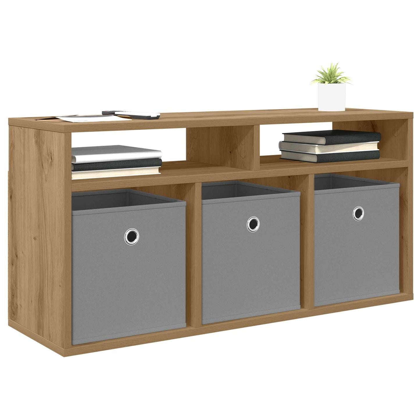 Lowboard 87 x 27.5 x 43 cm Artisan Oak