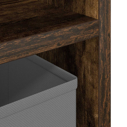 Lowboard with Drawer Smoked Oak 102 x 32 x 48.5 cm