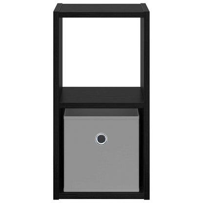 Bedside Table Black Oak 25.5 x 22 x 49.5 cm Engineered Wood