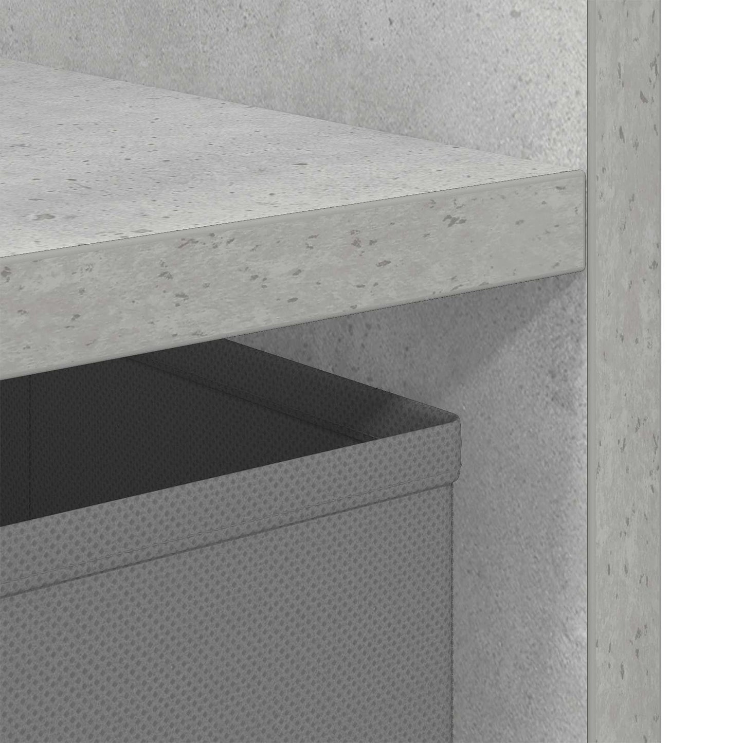 Bedside Table Concrete Grey 25.5 x 22 x 49.5 cm Engineered Wood