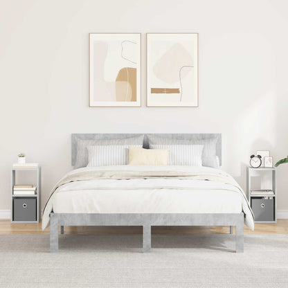 Bedside Table 2 pcs Concrete Grey 25.5 x 22 x 49.5 cm
