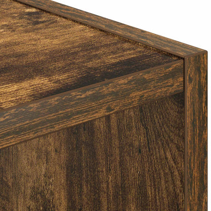 Bedside Table Smoked Oak 25.5 x 22 x 49.5 cm Engineered Wood