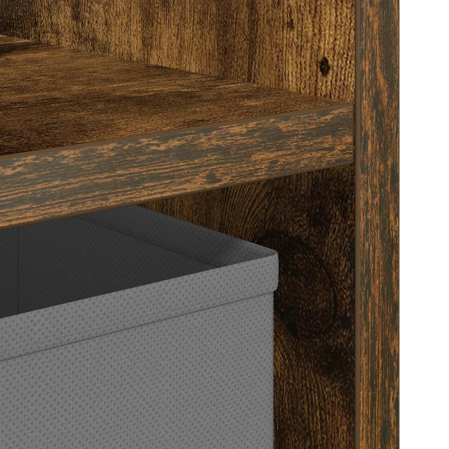 Bedside Table Smoked Oak 25.5 x 22 x 49.5 cm Engineered Wood
