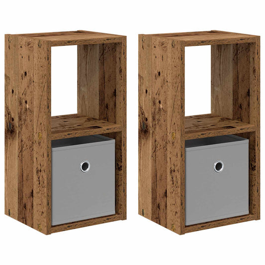Bedside Table 2 pcs Old Wood 25.5 x 22 x 49.5 cm