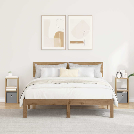 Bedside Table 2 pcs Artisan Oak 25.5 x 22 x 49.5 cm