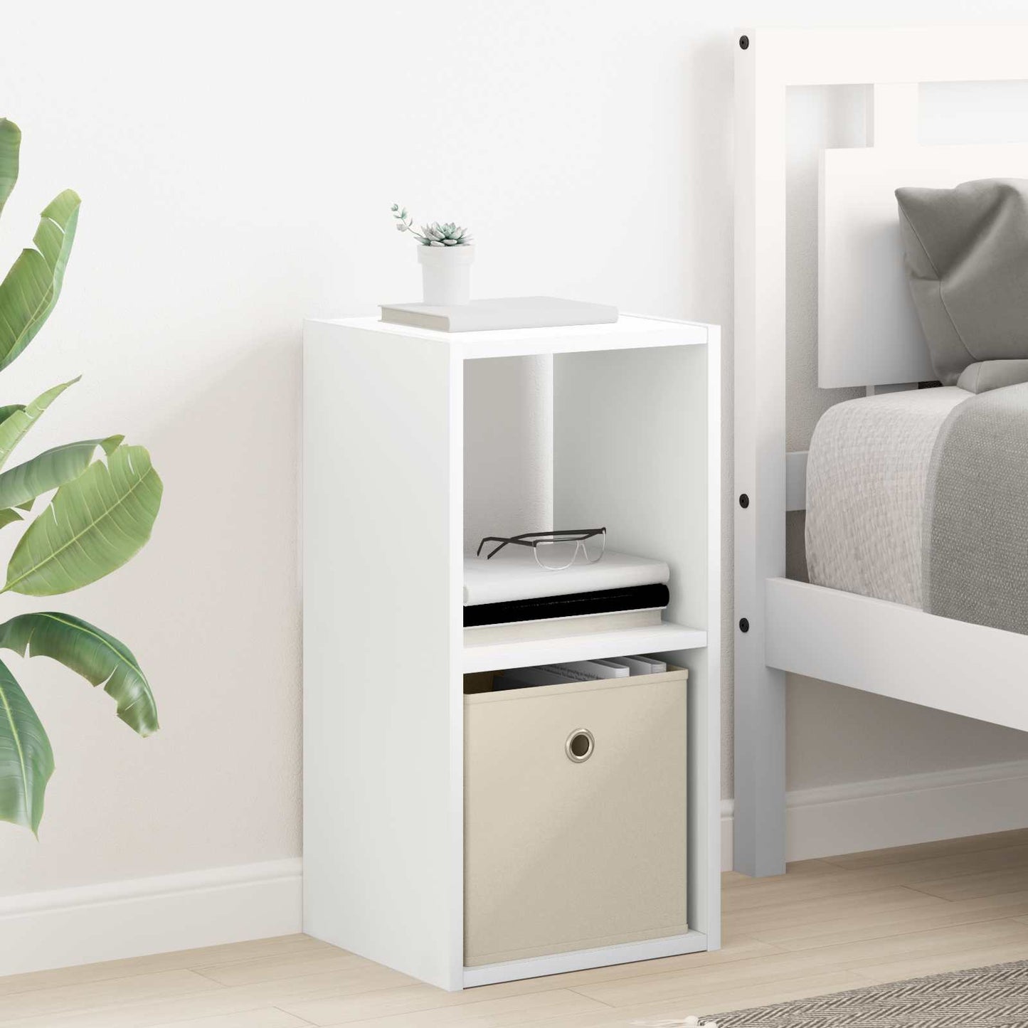 Bedside Table 2 pcs White 30.5 x 27 x 59.5 cm Engineered Wood