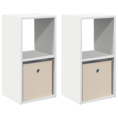Bedside Table 2 pcs White 30.5 x 27 x 59.5 cm Engineered Wood