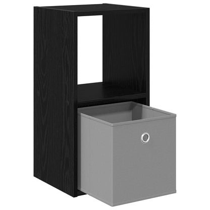 Bedside Table with Drawer 2 pcs Black Oak 30.5 x 27 x 59.5 cm