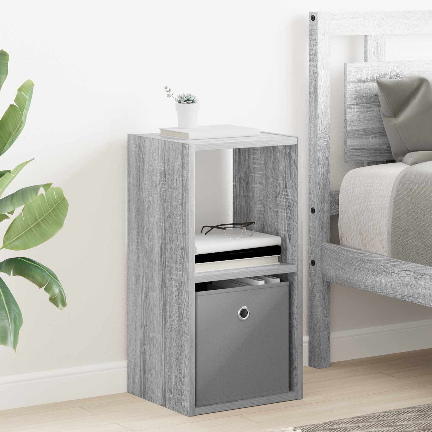 Bedside Table Grey Sonoma 30.5 x 27 x 59.5 cm Engineered Wood
