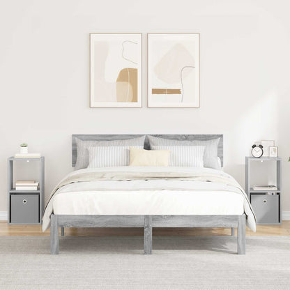 Bedside Table with Drawer 2 pcs Grey Sonoma 30.5 x 27 x 59.5 cm