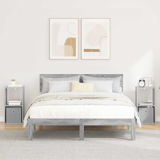 Bedside Table 2 pcs Grey Sonoma 30.5 x 27 x 59.5 cm