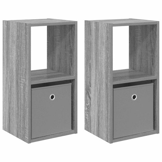 Bedside Table 2 pcs Grey Sonoma 30.5 x 27 x 59.5 cm
