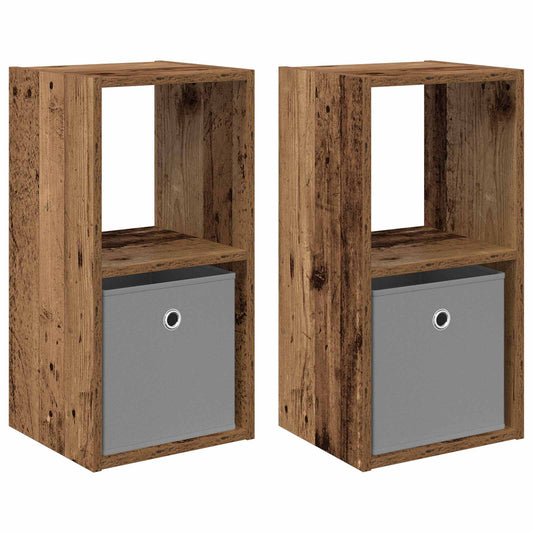Bedside Table 2 pcs Old Wood 30.5 x 27 x 59.5 cm
