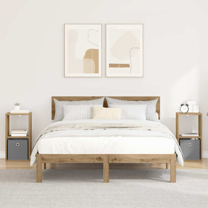 Bedside Table with Drawer 2 pcs Artisan Oak 30.5 x 27 x 59.5 cm