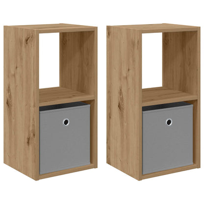 Bedside Table with Drawer 2 pcs Artisan Oak 30.5 x 27 x 59.5 cm
