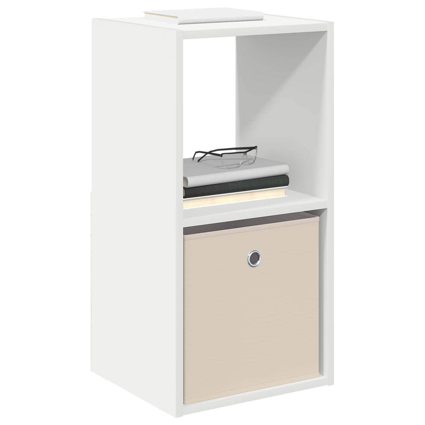 Bedside Table 2 pcs White 35 x 32 x 68.5 cm Engineered Wood
