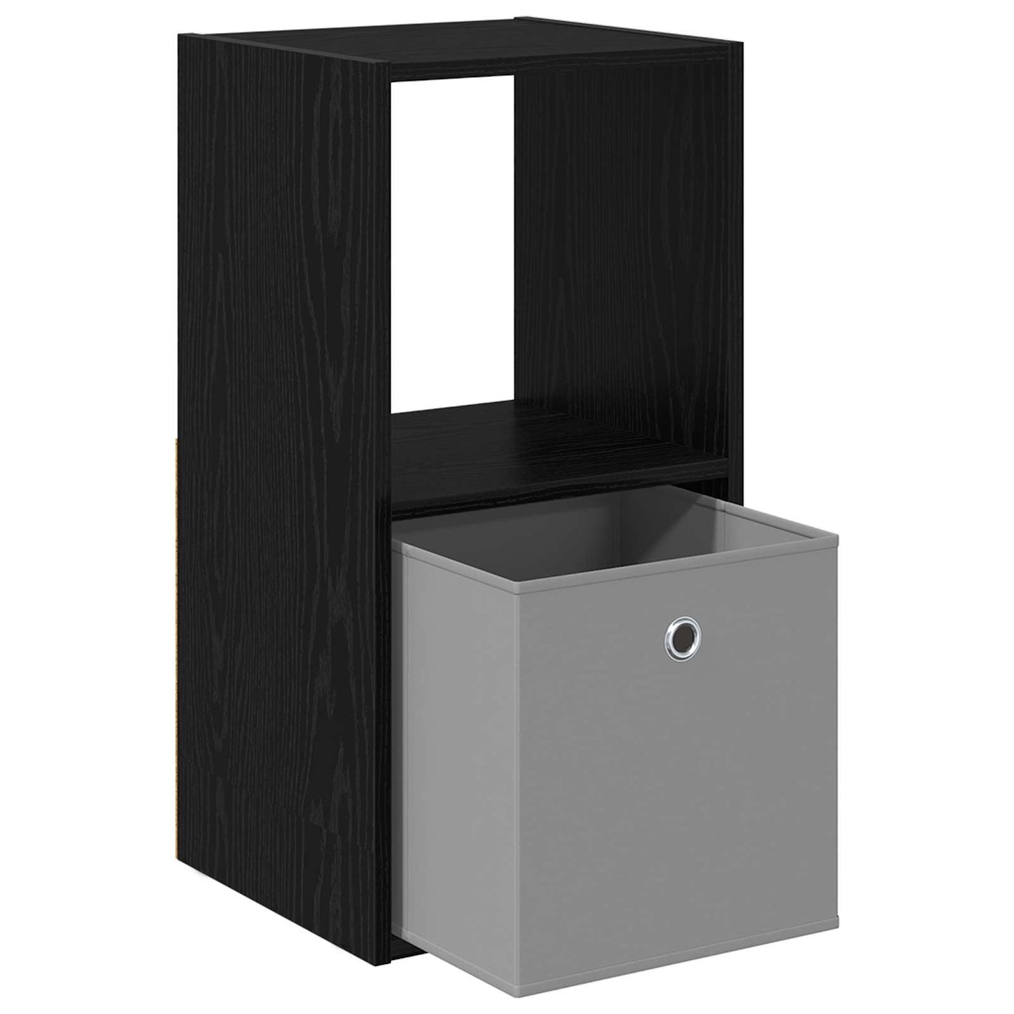 Bedside Table Black Oak 35 x 32 x 68.5 cm Engineered Wood